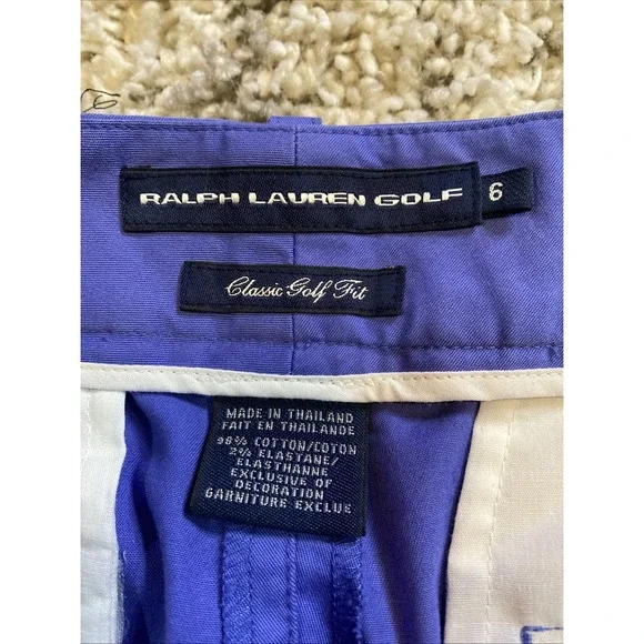 Ralph Lauren Golf Classic Golf Fit Women's Shorts, Blue, Size 6 - Picture 3 of 6